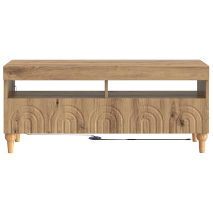 vidaXL LED TV Cabinet Artisan Oak Engineered Wood