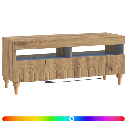 vidaXL LED TV Cabinet Artisan Oak Engineered Wood