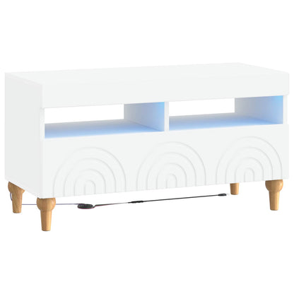vidaXL LED TV Cabinet White Engineered Wood