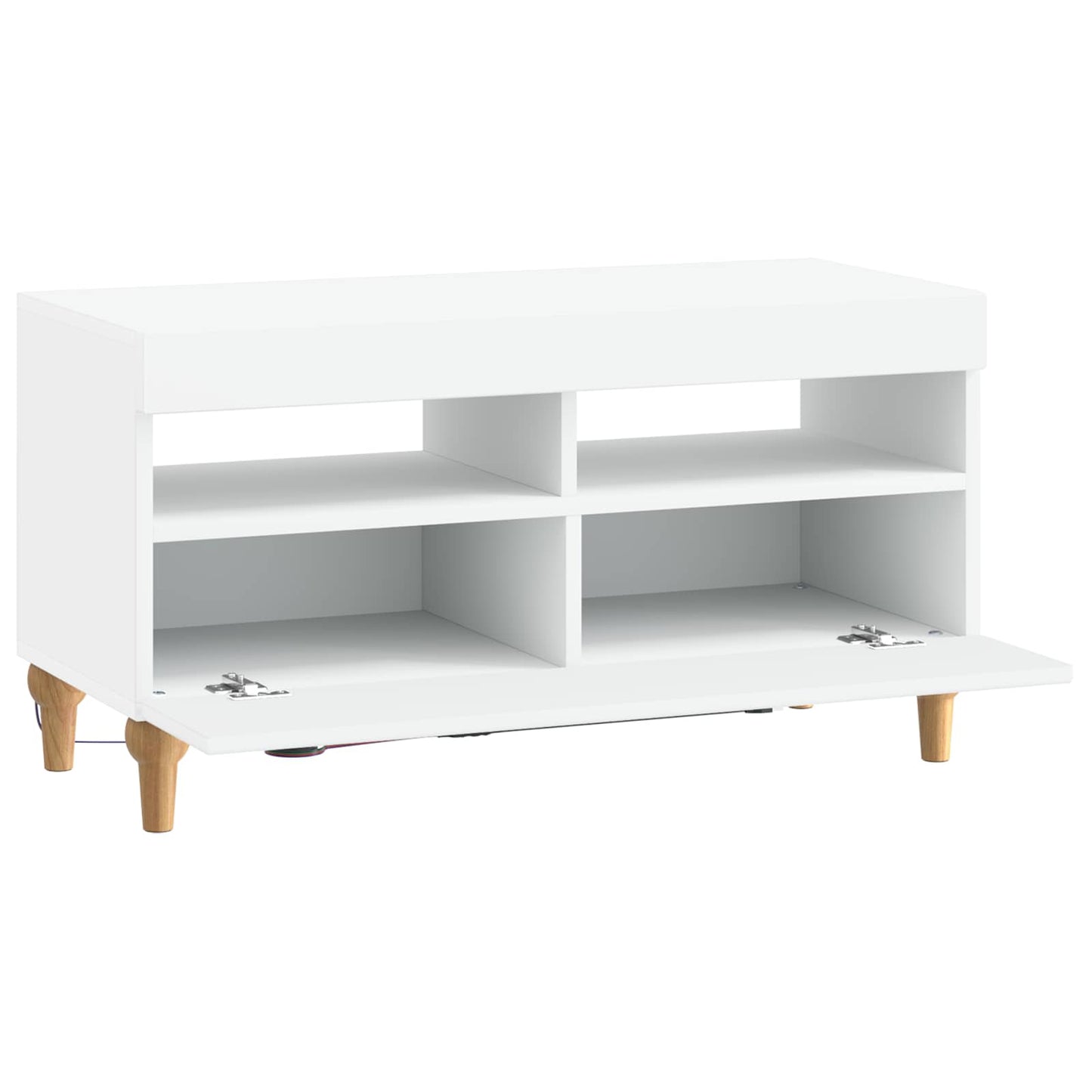 vidaXL LED TV Cabinet White Engineered Wood