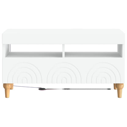 vidaXL LED TV Cabinet White Engineered Wood