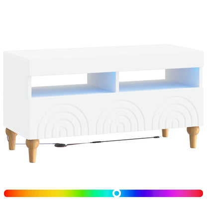 vidaXL LED TV Cabinet White Engineered Wood