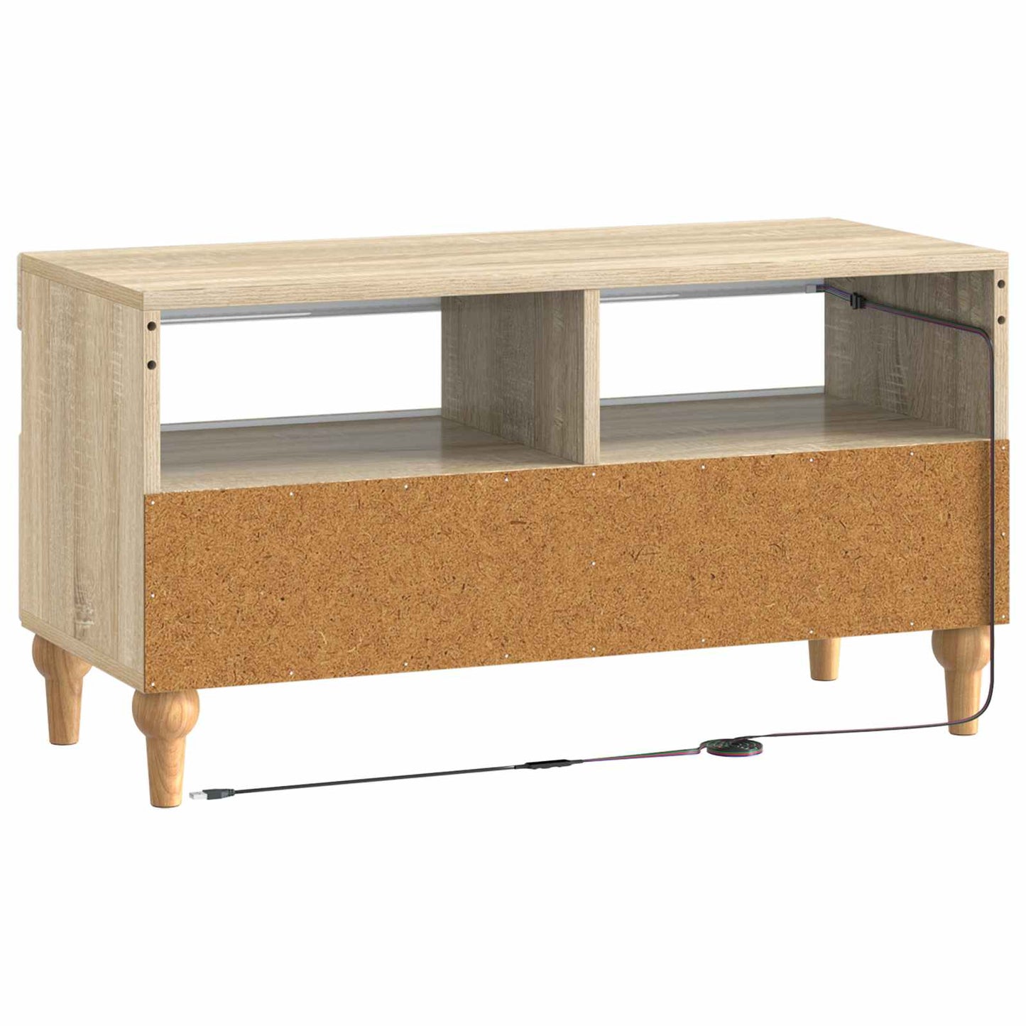 vidaXL LED TV Cabinet Sonoma Oak Engineered Wood