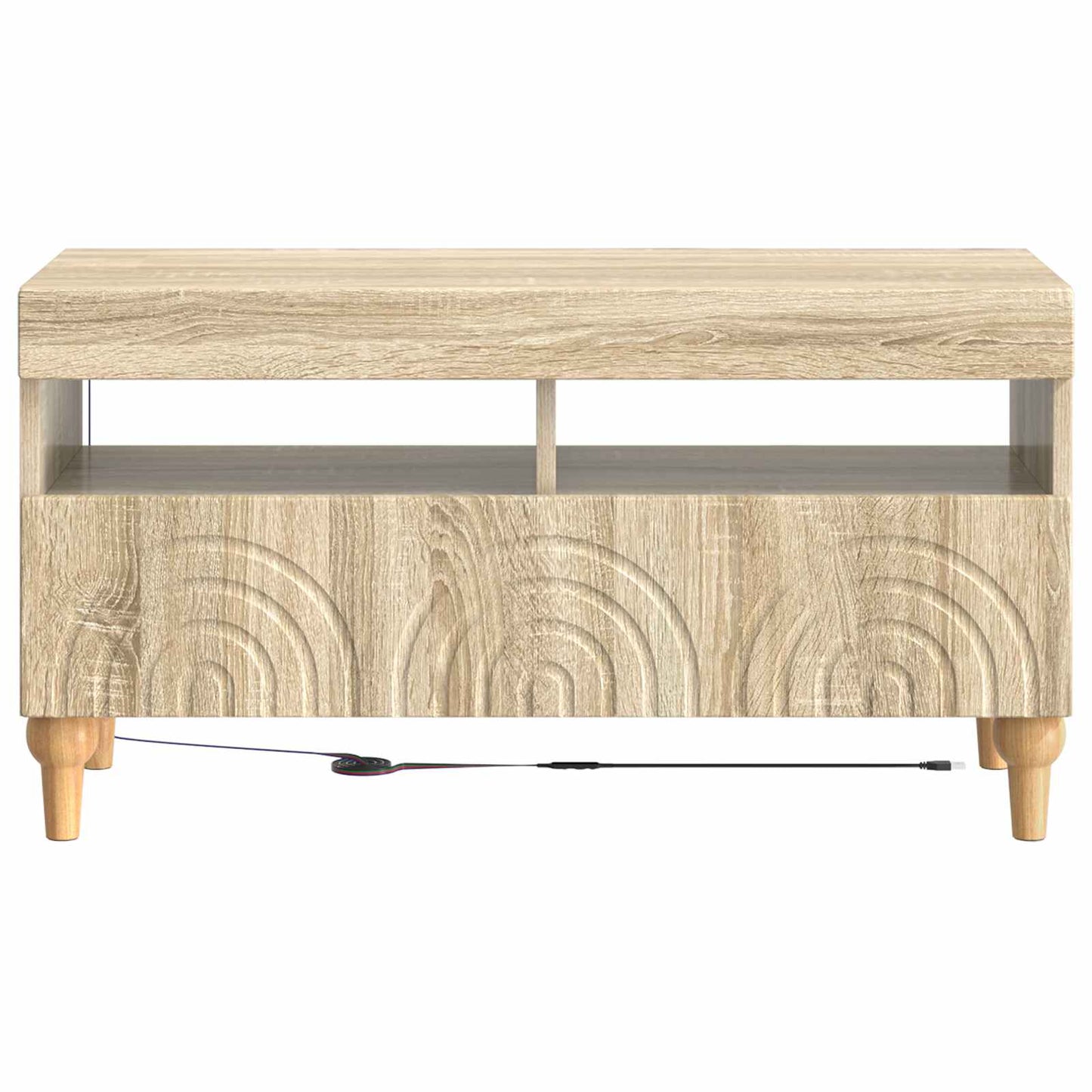 vidaXL LED TV Cabinet Sonoma Oak Engineered Wood
