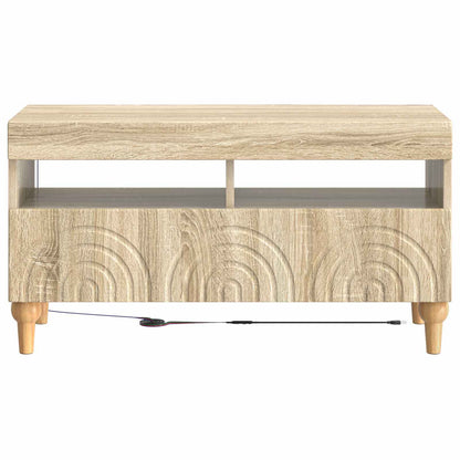 vidaXL LED TV Cabinet Sonoma Oak Engineered Wood