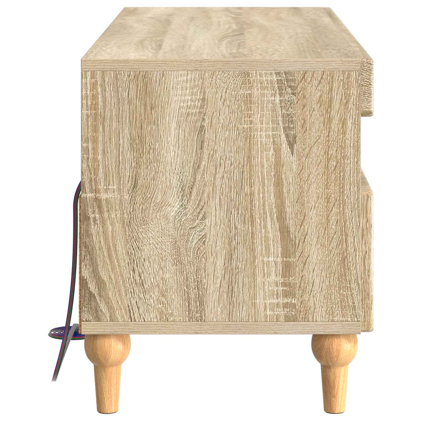 vidaXL LED TV Cabinet Sonoma Oak Engineered Wood