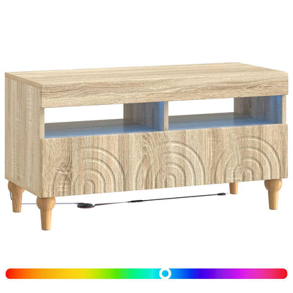 vidaXL LED TV Cabinet Sonoma Oak Engineered Wood