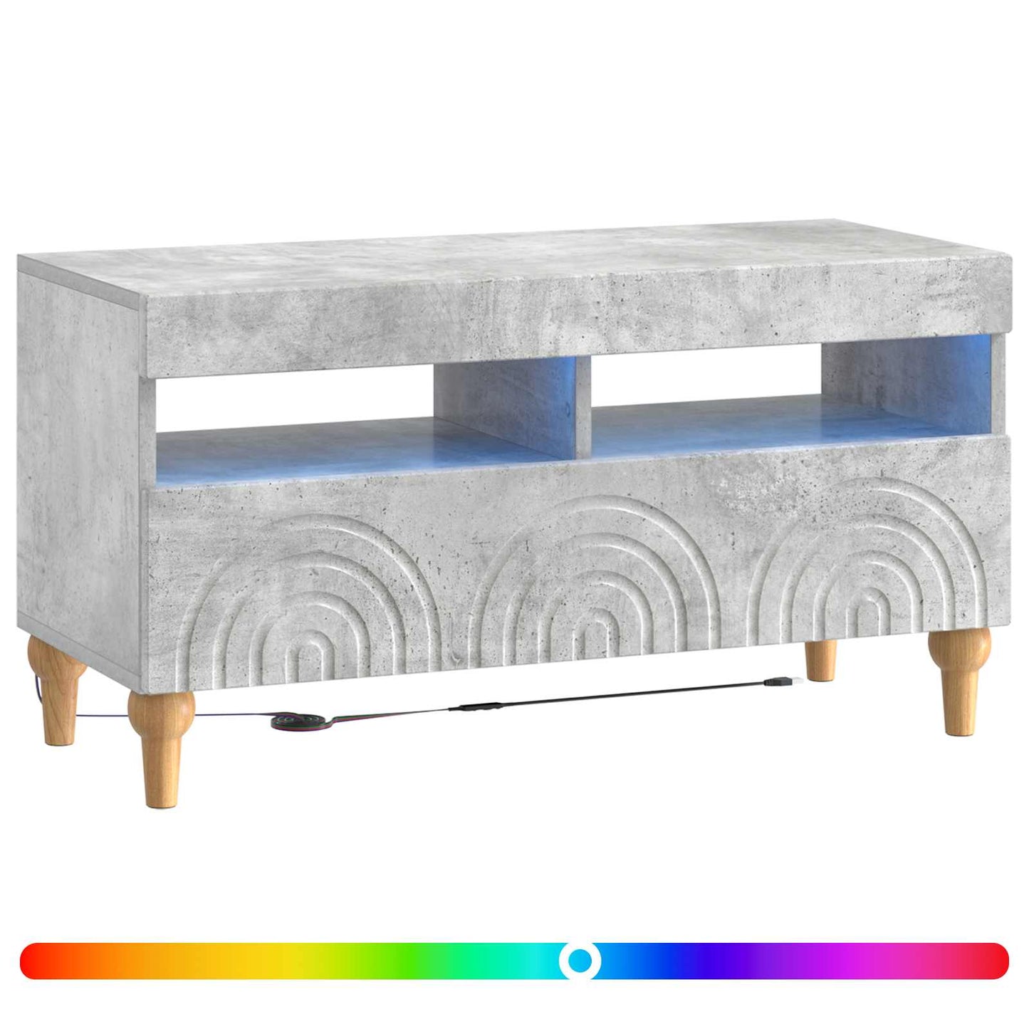vidaXL LED TV Cabinet Concrete Grey Engineered Wood