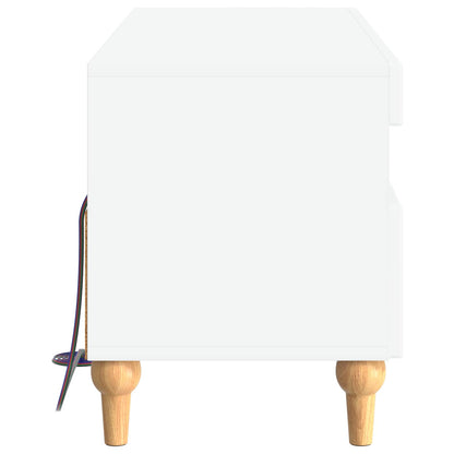 vidaXL LED TV Cabinet High Gloss White Engineered Wood