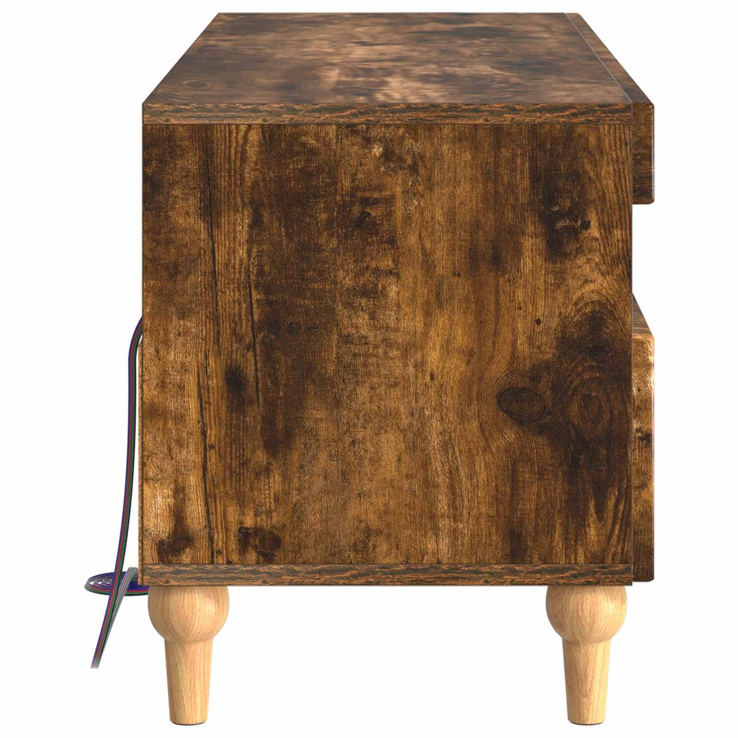 vidaXL LED TV Cabinet Smoked Oak Engineered Wood