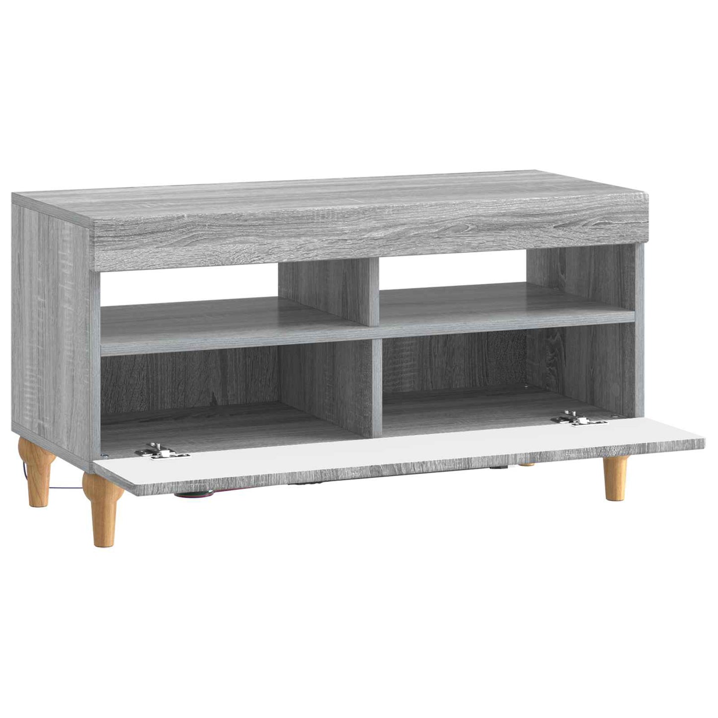vidaXL LED TV Cabinet Grey Sonoma Engineered Wood