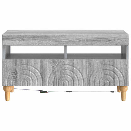 vidaXL LED TV Cabinet Grey Sonoma Engineered Wood