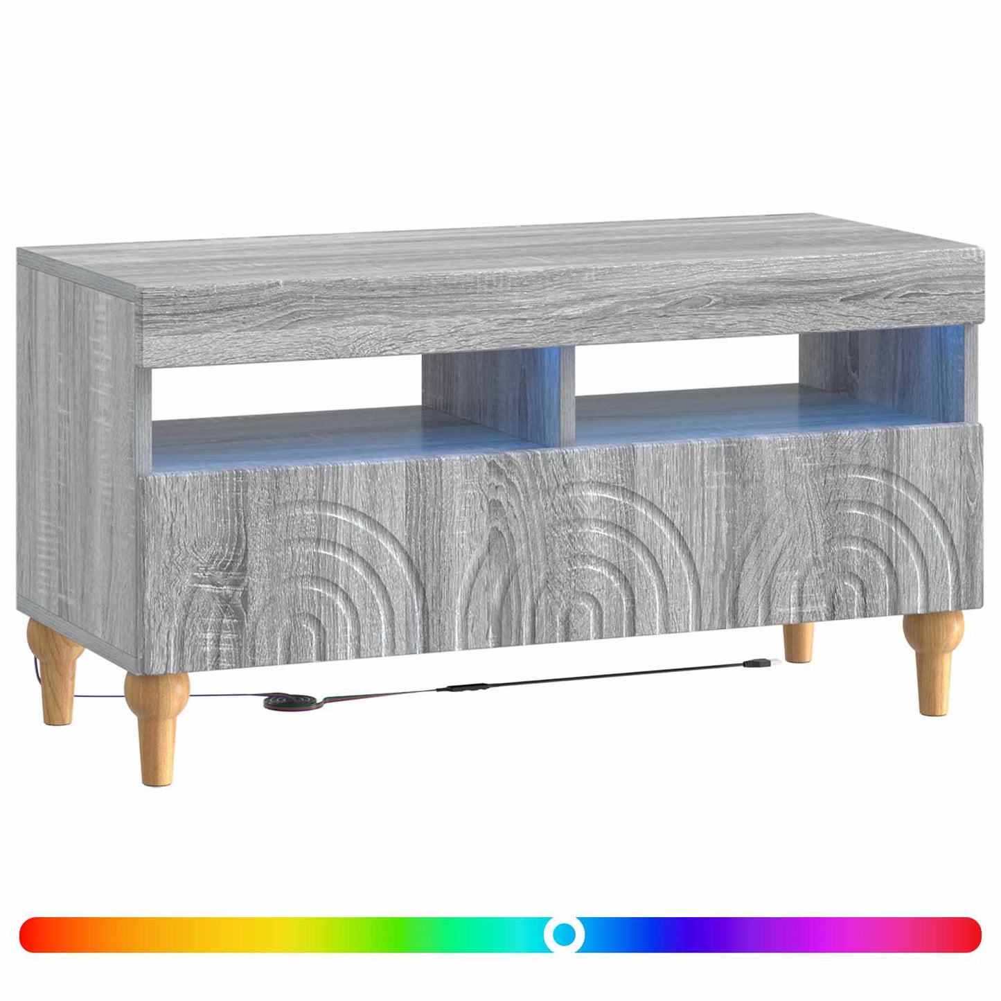 vidaXL LED TV Cabinet Grey Sonoma Engineered Wood