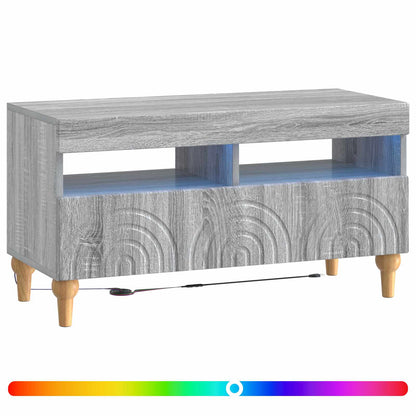 vidaXL LED TV Cabinet Grey Sonoma Engineered Wood