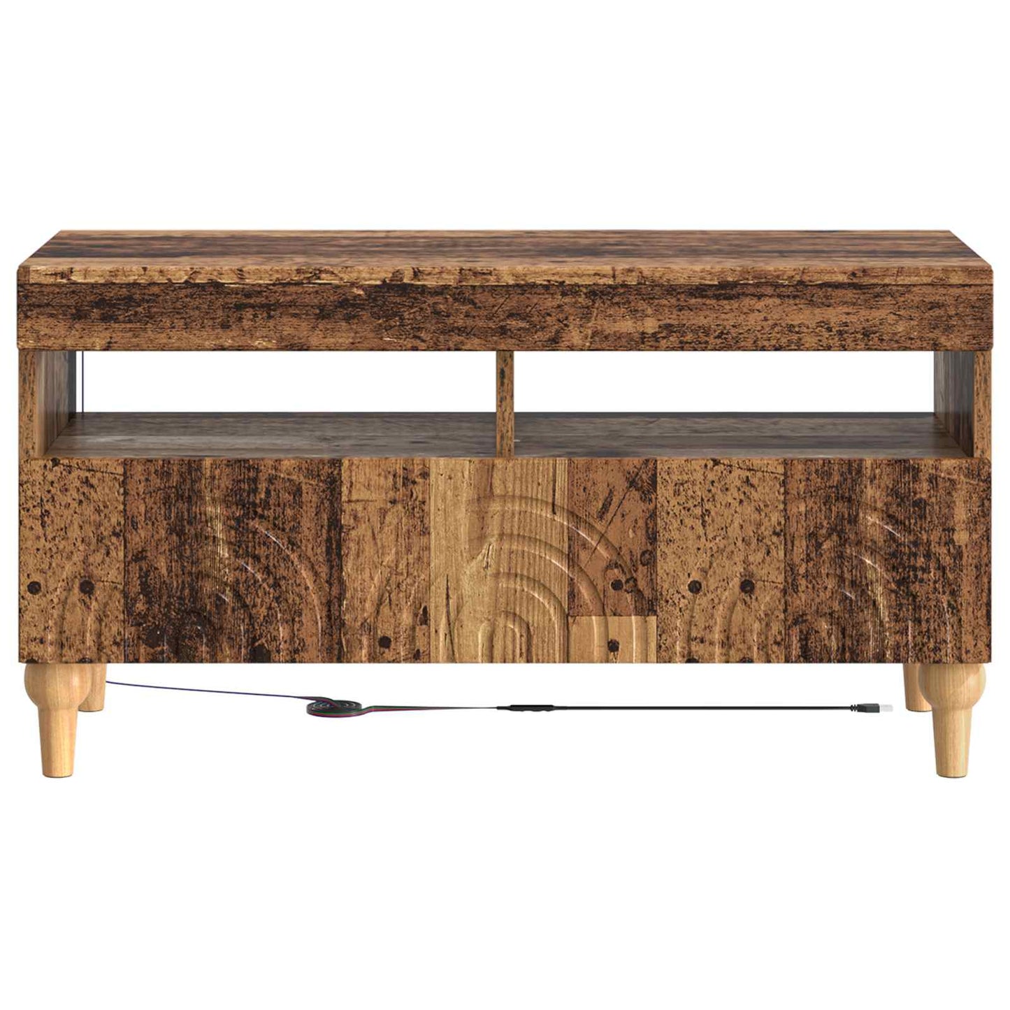 vidaXL LED TV Cabinet Old Wood Engineered Wood