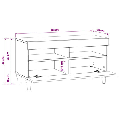 vidaXL LED TV Cabinet Old Wood Engineered Wood