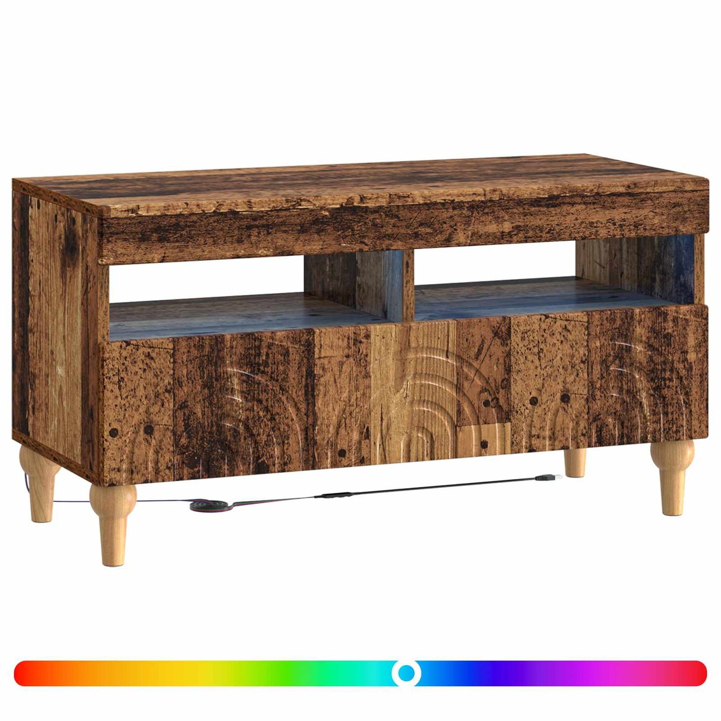 vidaXL LED TV Cabinet Old Wood Engineered Wood
