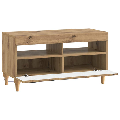 vidaXL LED TV Cabinet Artisan Oak Engineered Wood
