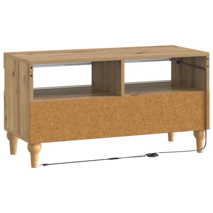 vidaXL LED TV Cabinet Artisan Oak Engineered Wood
