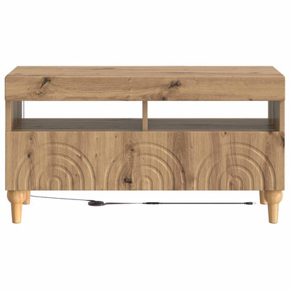 vidaXL LED TV Cabinet Artisan Oak Engineered Wood
