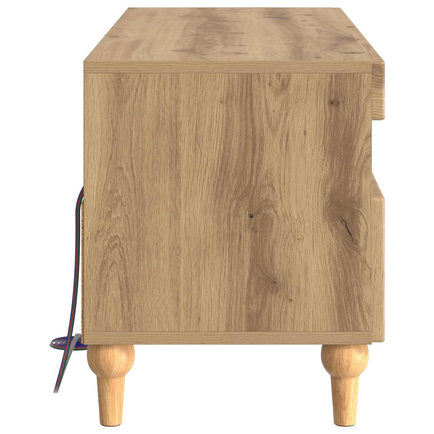 vidaXL LED TV Cabinet Artisan Oak Engineered Wood