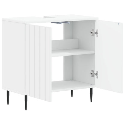 vidaXL Bathroom Sink Cabinet ZWOLLE White 59.5 x 31.5x 59 cm