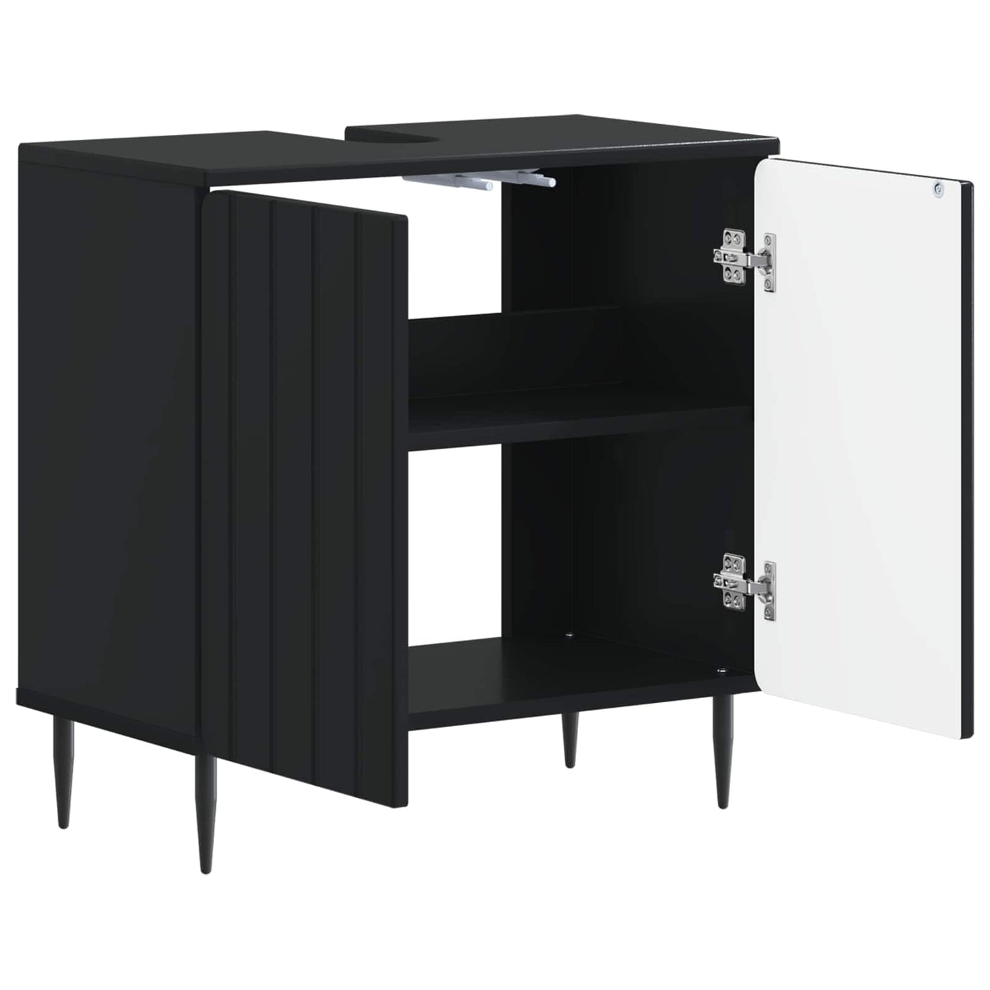vidaXL Bathroom Sink Cabinet ZWOLLE Black 59.5 x 31.5x 59 cm