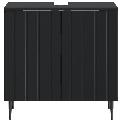 vidaXL Bathroom Sink Cabinet ZWOLLE Black 59.5 x 31.5x 59 cm