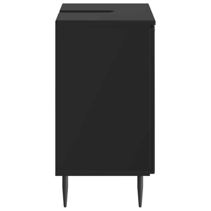 vidaXL Bathroom Sink Cabinet ZWOLLE Black 59.5 x 31.5x 59 cm