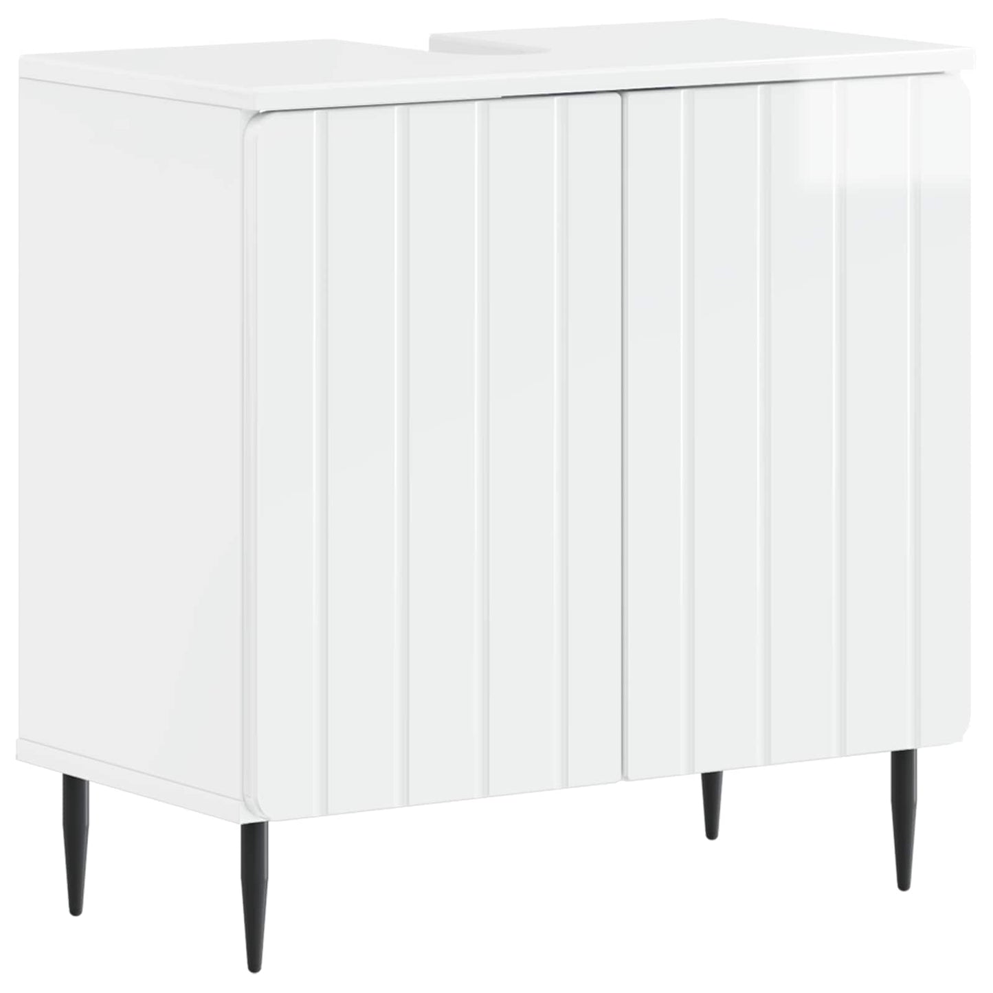 vidaXL Bathroom Sink Cabinet ZWOLLE High Gloss White