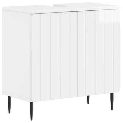 vidaXL Bathroom Sink Cabinet ZWOLLE High Gloss White