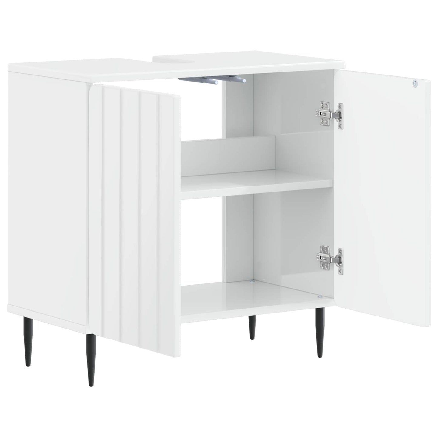 vidaXL Bathroom Sink Cabinet ZWOLLE High Gloss White