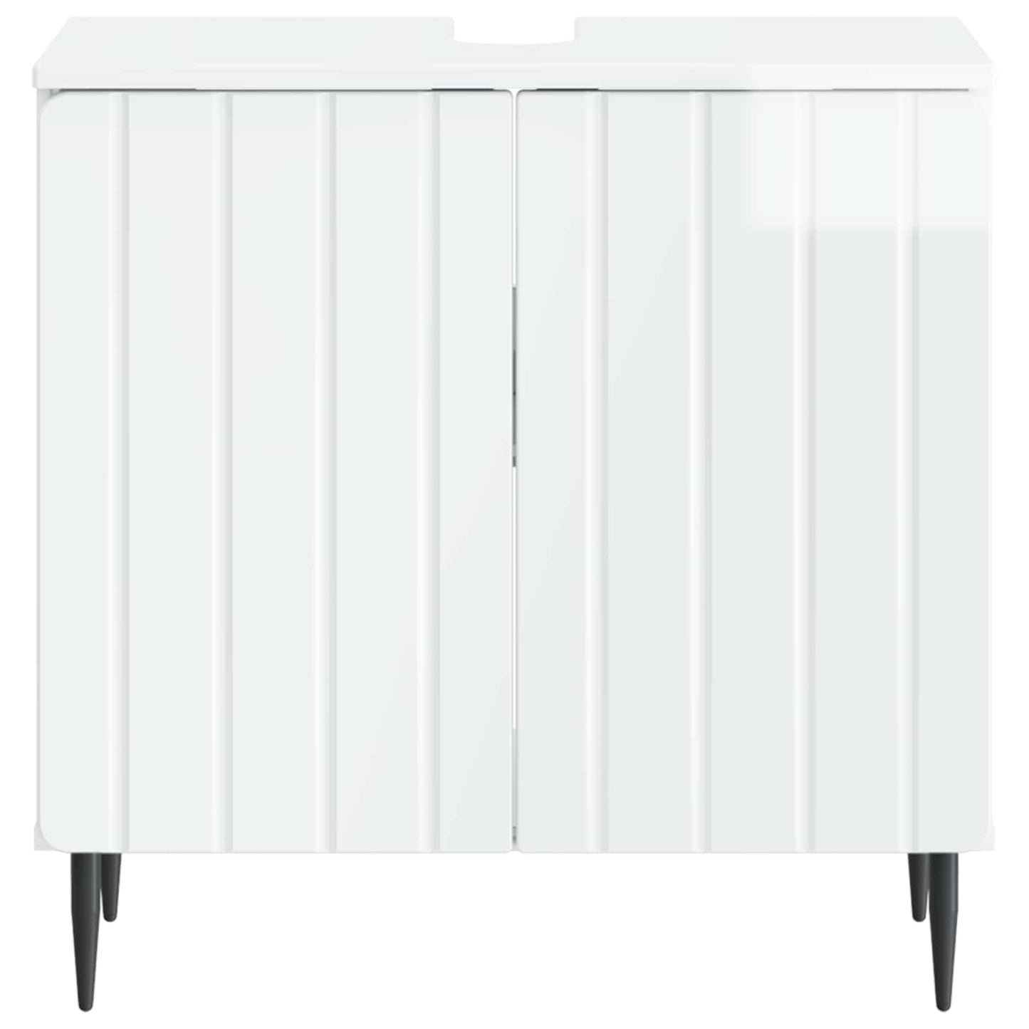 vidaXL Bathroom Sink Cabinet ZWOLLE High Gloss White