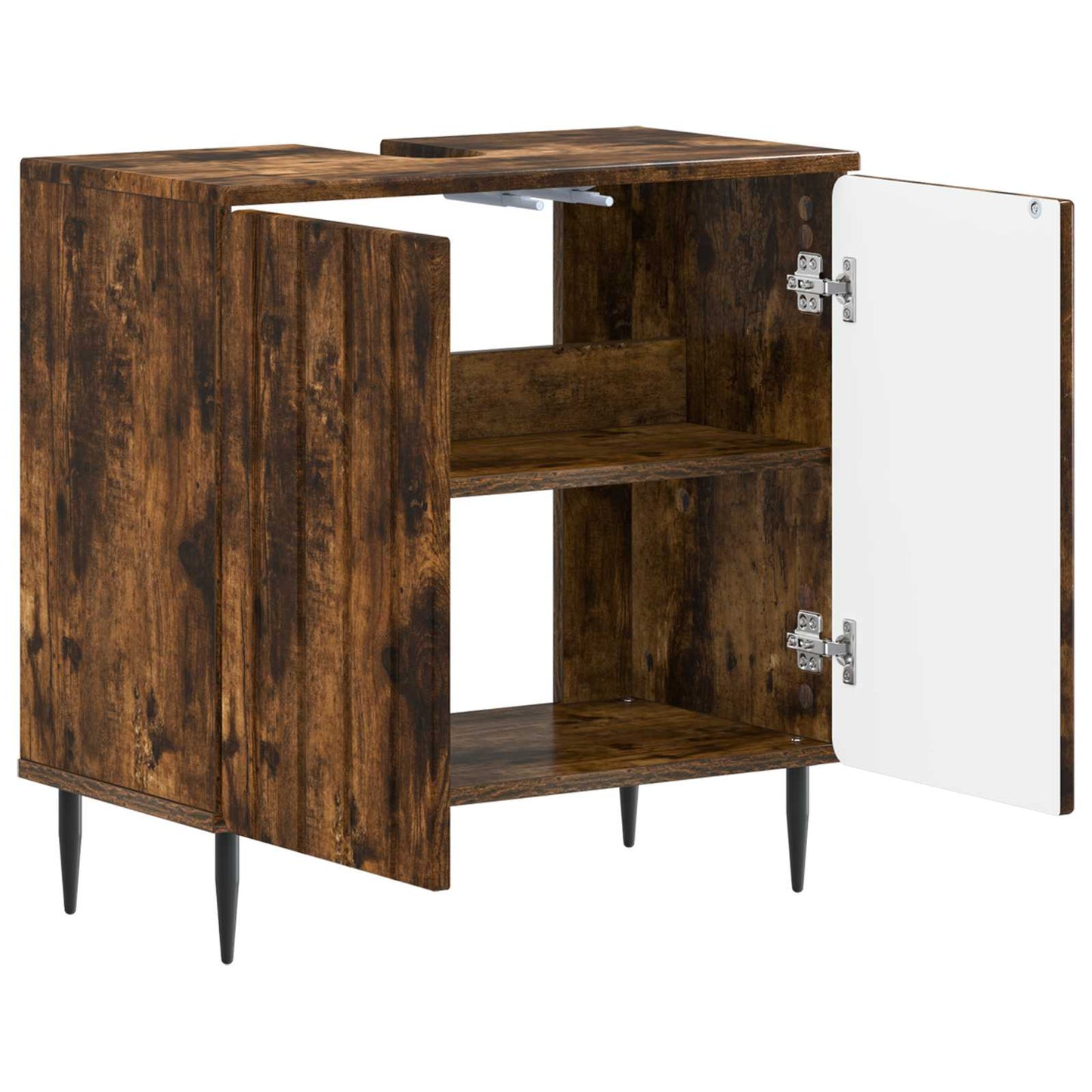 vidaXL Bathroom Sink Cabinet ZWOLLE Smoked Oak 59.5 x 31.5x 59 cm
