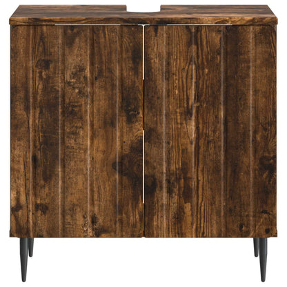 vidaXL Bathroom Sink Cabinet ZWOLLE Smoked Oak 59.5 x 31.5x 59 cm