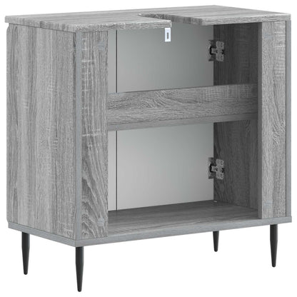 vidaXL Bathroom Sink Cabinet ZWOLLE Grey Sonoma 59.5 x 31.5x 59 cm