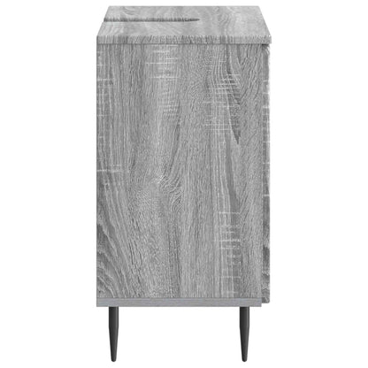 vidaXL Bathroom Sink Cabinet ZWOLLE Grey Sonoma 59.5 x 31.5x 59 cm