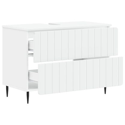 vidaXL Bathroom Sink Cabinet ZWOLLE White 82 x 41x 58.5 cm