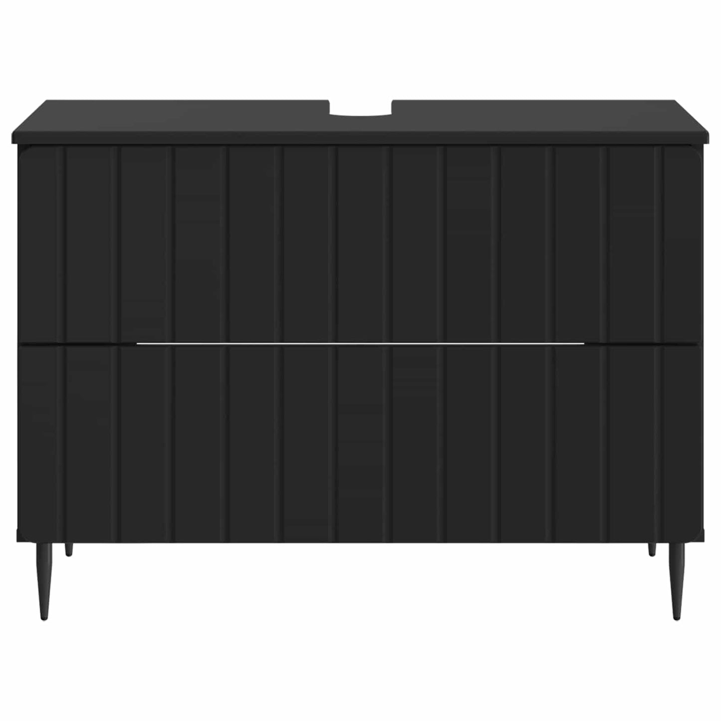 vidaXL Bathroom Sink Cabinet ZWOLLE Black 82 x 41x 58.5 cm