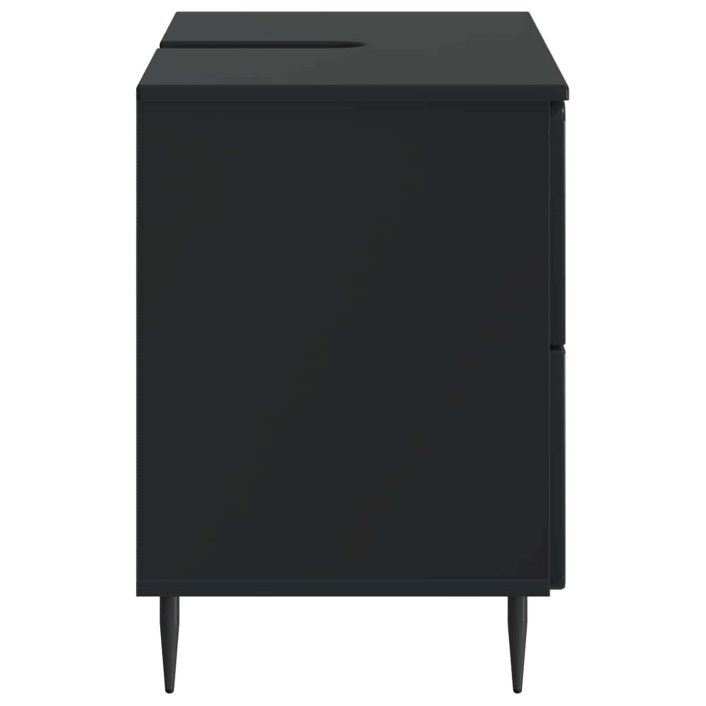 vidaXL Bathroom Sink Cabinet ZWOLLE Black 82 x 41x 58.5 cm