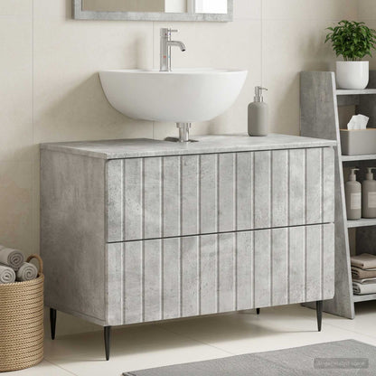 vidaXL Bathroom Sink Cabinet ZWOLLE Concrete Grey 82 x 41x 58.5 cm