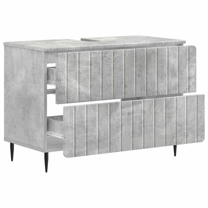 vidaXL Bathroom Sink Cabinet ZWOLLE Concrete Grey 82 x 41x 58.5 cm