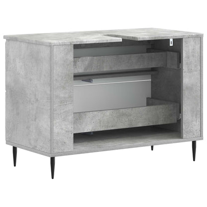vidaXL Bathroom Sink Cabinet ZWOLLE Concrete Grey 82 x 41x 58.5 cm