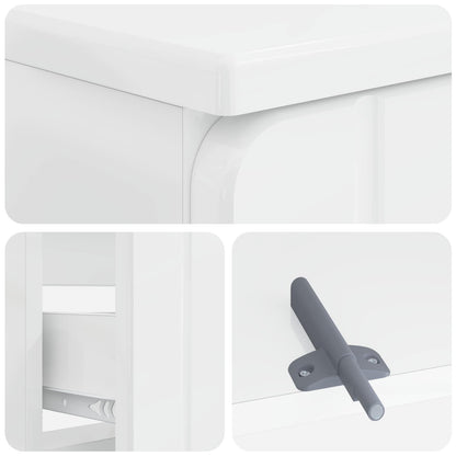 vidaXL Bathroom Sink Cabinet ZWOLLE High Gloss White 82 x 41x 58.5 cm
