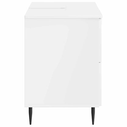 vidaXL Bathroom Sink Cabinet ZWOLLE High Gloss White 82 x 41x 58.5 cm