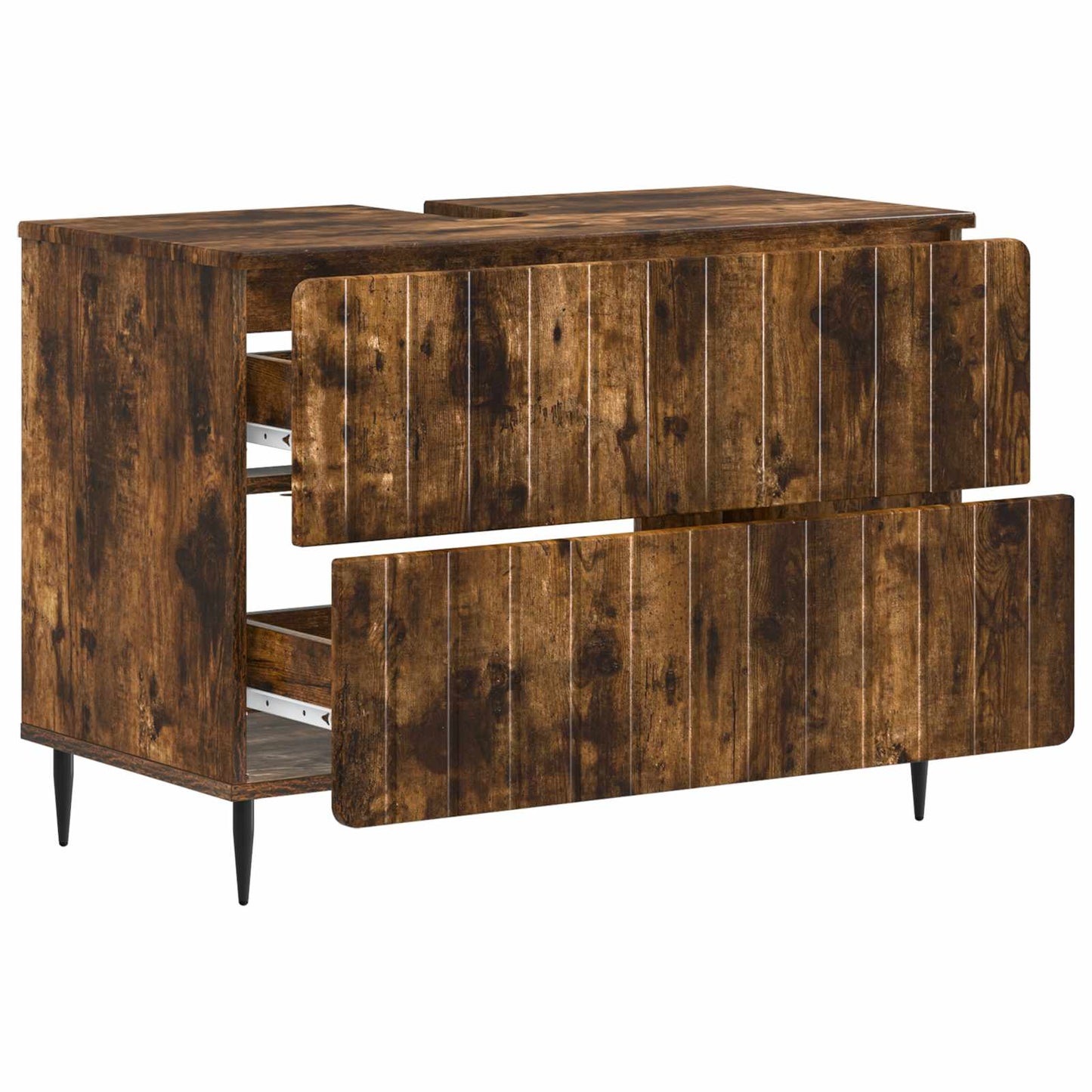 vidaXL Bathroom Sink Cabinet ZWOLLE Smoked Oak 82 x 41x 58.5 cm