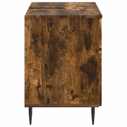 vidaXL Bathroom Sink Cabinet ZWOLLE Smoked Oak 82 x 41x 58.5 cm