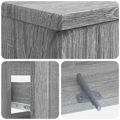 vidaXL Bathroom Sink Cabinet ZWOLLE Grey Sonoma 82 x 41x 58.5 cm