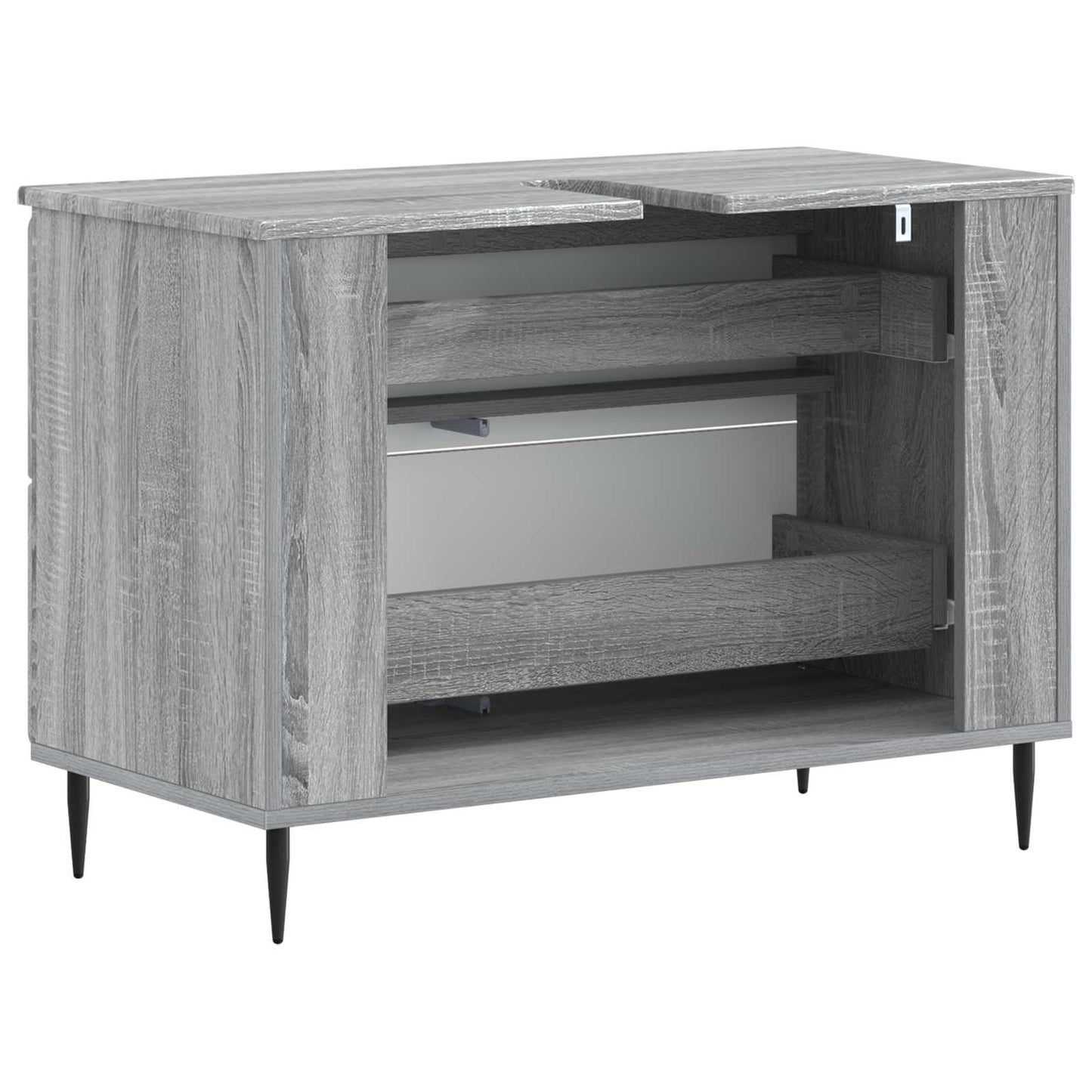 vidaXL Bathroom Sink Cabinet ZWOLLE Grey Sonoma 82 x 41x 58.5 cm