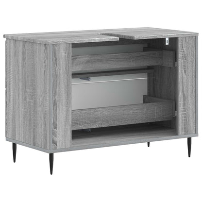 vidaXL Bathroom Sink Cabinet ZWOLLE Grey Sonoma 82 x 41x 58.5 cm